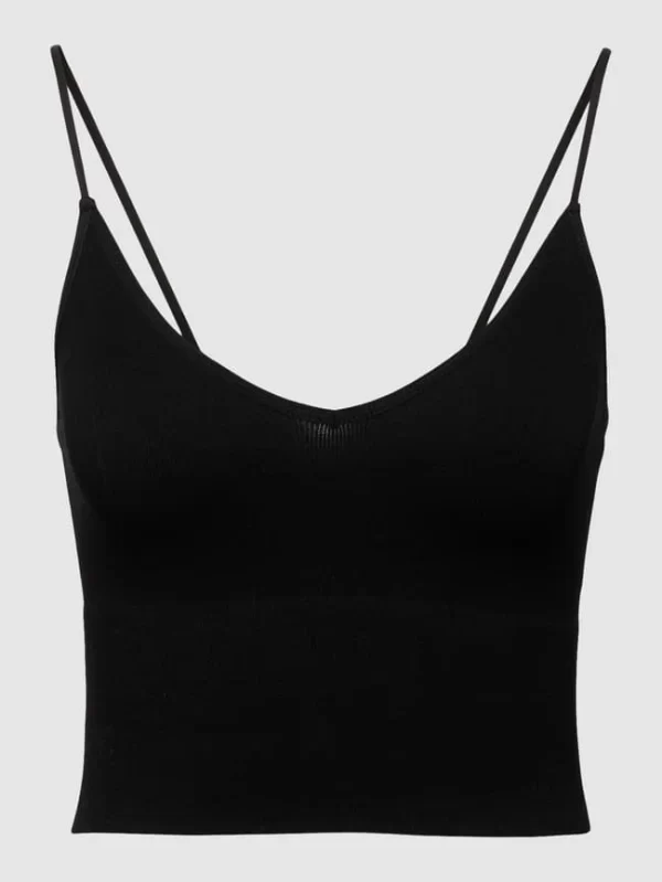 REVIEW Crop Top In Ripp-Optik – Schwarz 3