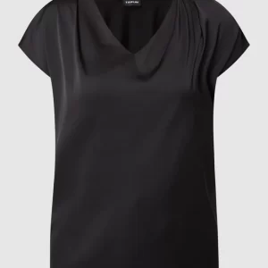 Taifun Blusenshirt Mit Kontrastvorderseite – Schwarz 9