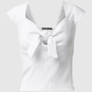 Guess Crop Top In Ripp-Optik – Weiß 9