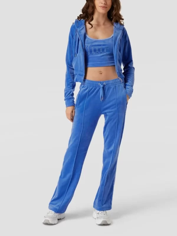 Juicy Couture Crop Top Mit Ziersteinbesatz Modell ‘CONTRAST TYRA’ – Blau 1