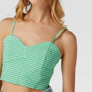 REVIEW Crop Top Mit Vichy-Karos – Smaragdgrün 11