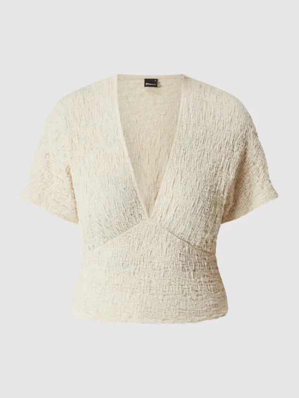 Gina Tricot Blusenshirt Mit Angeschnittenen Ärmeln Modell ‘Selma’ – Sand 3