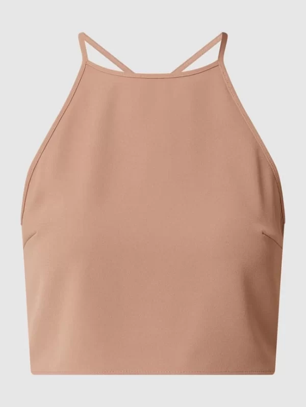 REVIEW Crop Top Aus Krepp – Taupe 3