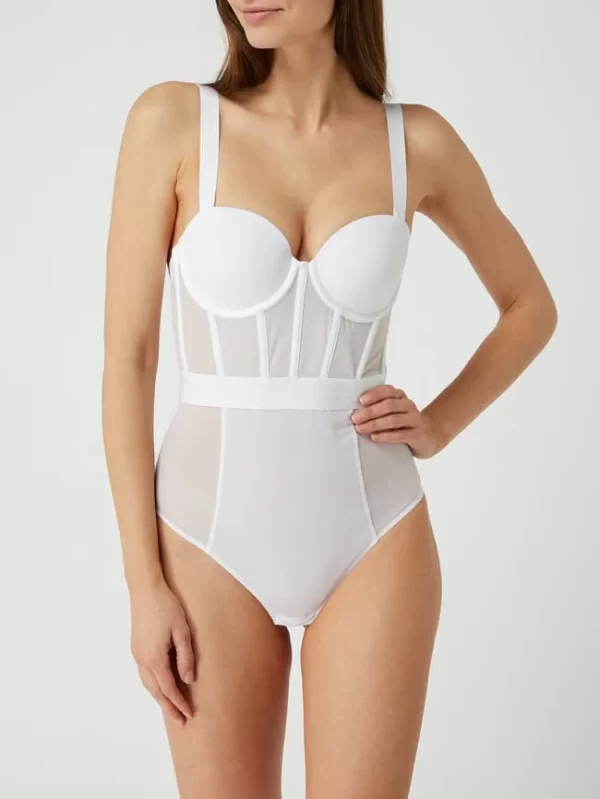 DKNY Body Aus Mesh – Weiß 1