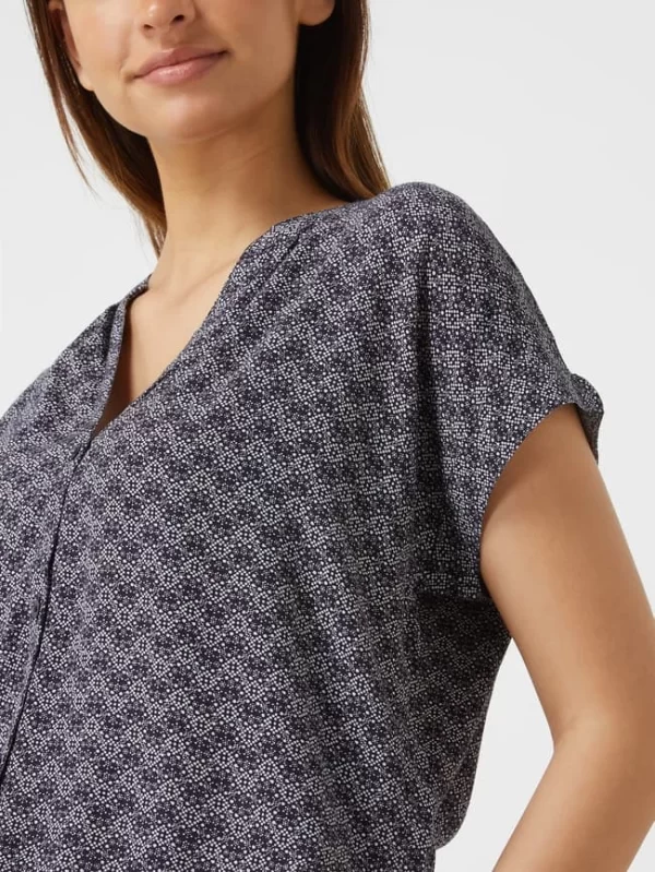 Esprit Bluse Mit Allover-Muster – Marineblau 4