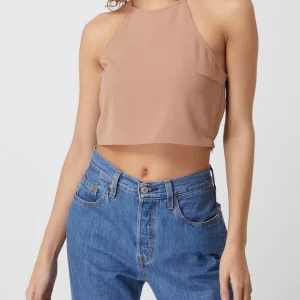 REVIEW Crop Top Aus Krepp – Taupe 13