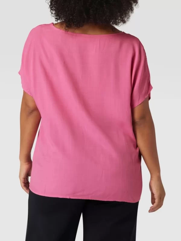 ONLY CARMAKOMA PLUS SIZE Blusenshirt Mit Zierborten – Pink 6