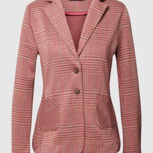 More & More Blazer Mit Hahnentrittmuster – Pink 9