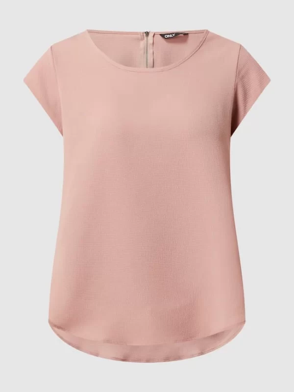 Only Blusenshirt In Unifarbenem Design – Rosé 3