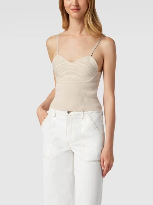 REVIEW Crop Top In Ripp-Optik – Offwhite 5