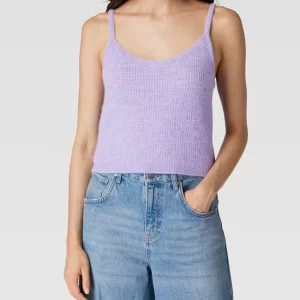 Marc O’Polo Denim Crop Top Mit Gerippten Abschlüssen – Flieder 13