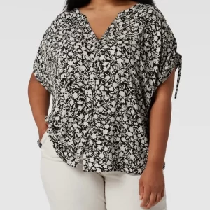 Esprit Curvy PLUS SIZE Bluse Mit Floralem Allover-Muster – Schwarz 13