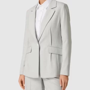 Comma Blazer Mit Label-Applikation – Hellgrau Meliert 13