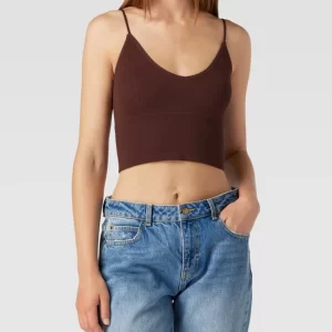 REVIEW Crop Top In Ripp-Optik – Schlamm 13