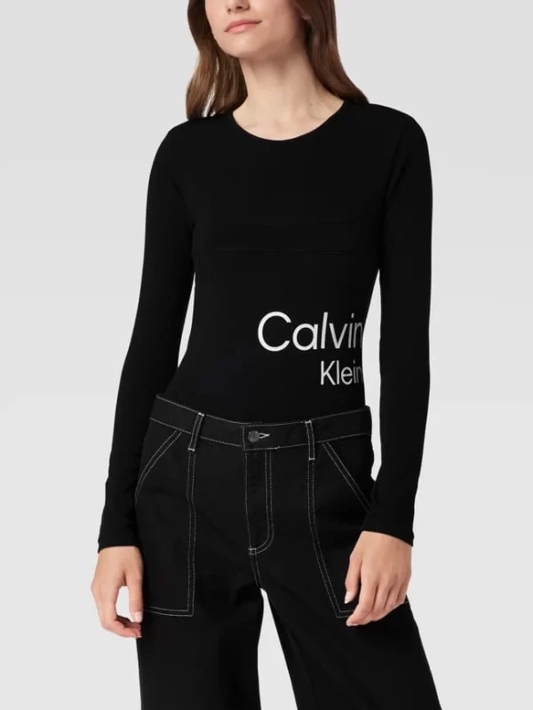 Calvin Klein Jeans Body Mit Label-Print – Schwarz 5