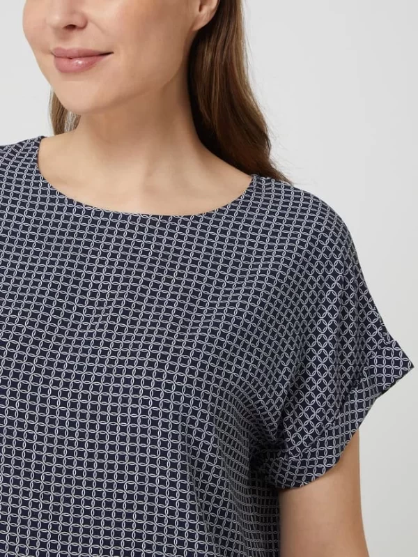 Montego Blusenshirt Mit Allover-Muster – Dunkelblau 4