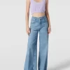 Jake*s Casual Crop Top Aus Frottee – Lila 19