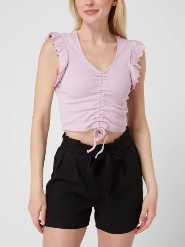 Only Crop Top Mit Raffungen Modell ‘Laila’ – Rosa 5