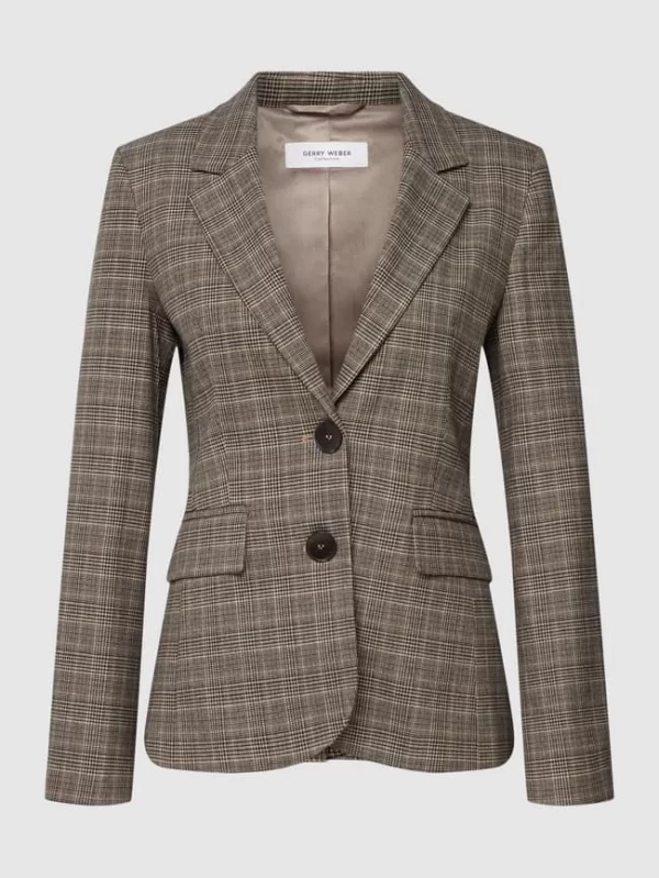 Gerry Weber Blazer Mit Karomuster – Dunkelbraun 1