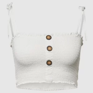 Only Crop Top Mit Smok-Details – Offwhite 9