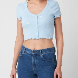 Only Crop Shirt Mit Floralem Muster Modell ‘Daisy’ – Hellblau 13