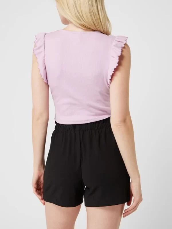 Only Crop Top Mit Raffungen Modell ‘Laila’ – Rosa 6