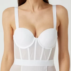 DKNY Body Aus Mesh – Weiß 11