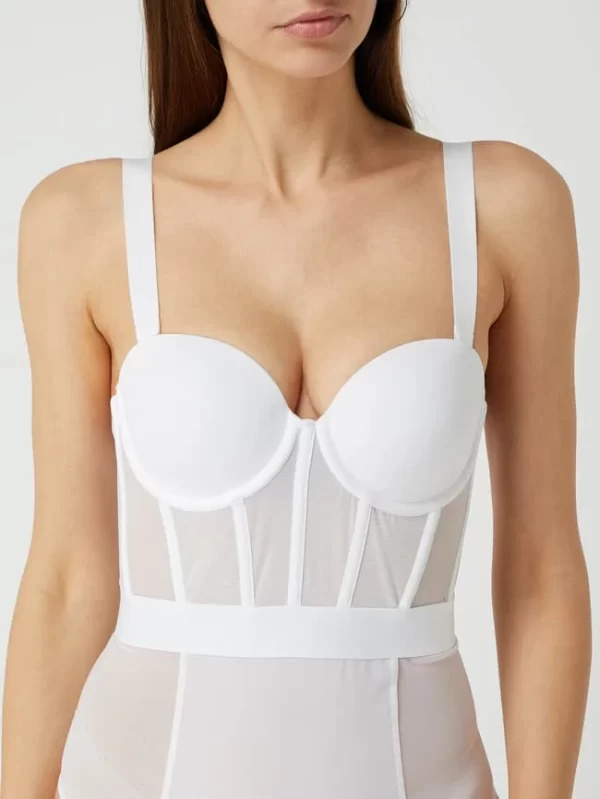 DKNY Body Aus Mesh – Weiß 4