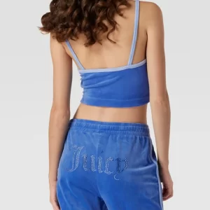 Juicy Couture Crop Top Mit Ziersteinbesatz Modell ‘CONTRAST TYRA’ – Blau 15