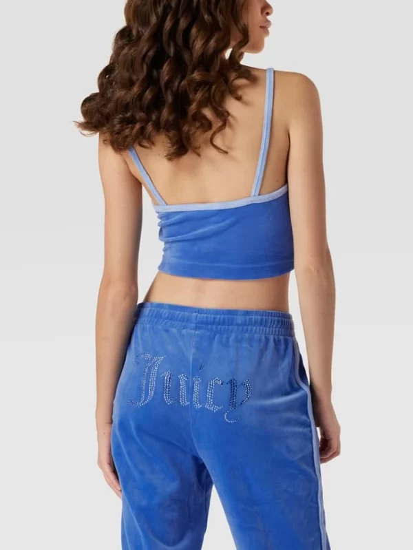 Juicy Couture Crop Top Mit Ziersteinbesatz Modell ‘CONTRAST TYRA’ – Blau 6