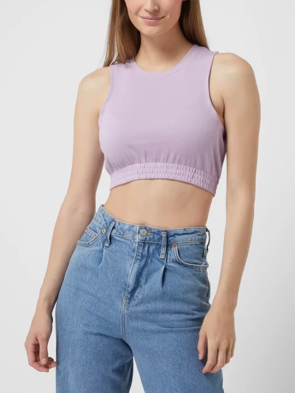 Pieces Crop Top Aus Baumwollmischung Modell ‘Videl’ – Flieder 5