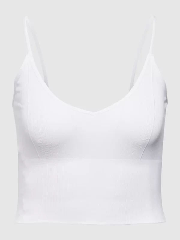 REVIEW Crop Top In Ripp-Optik – Weiß 3