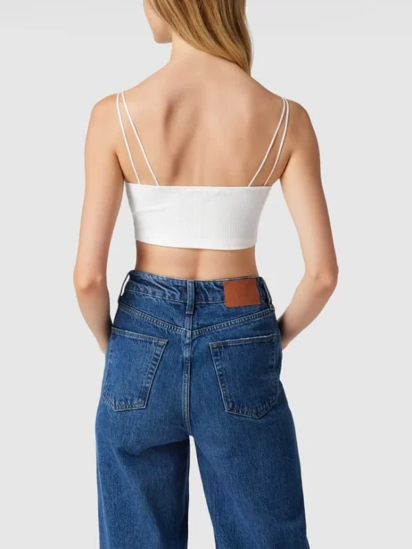 Tommy Jeans Crop Top Mit Label-Patch Modell ‘CROP RIB BADGE’ – Weiß 6