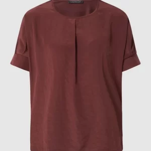 Luisa Cerano Blusenshirt Aus Satin – Bordeaux Rot 9