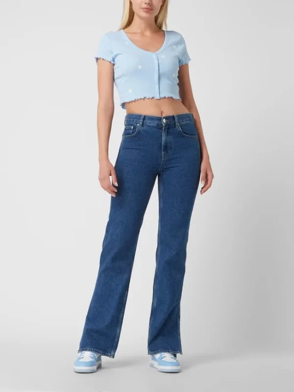 Only Crop Shirt Mit Floralem Muster Modell ‘Daisy’ – Hellblau 1