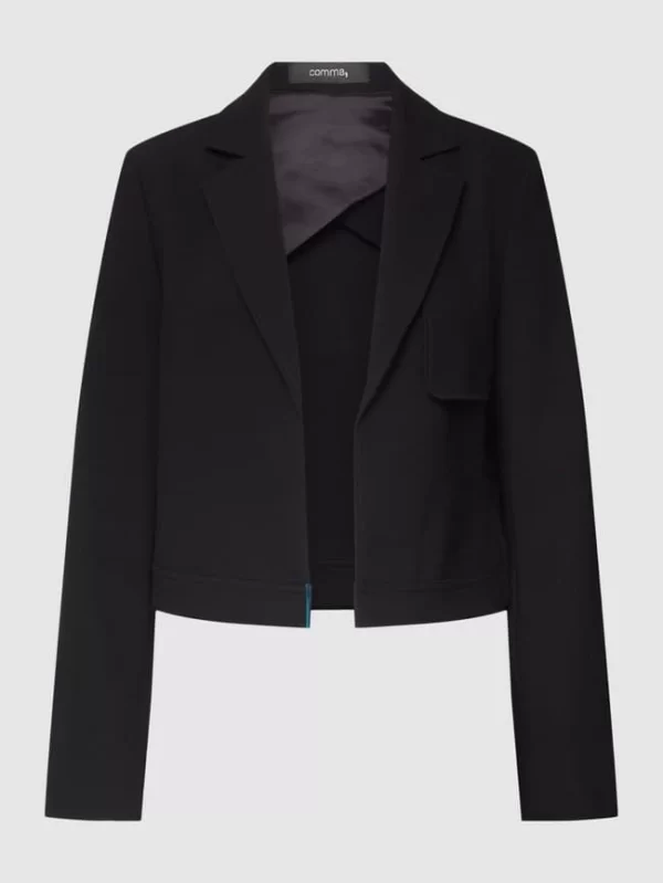 Comma Cropped Blazer Mit Reverskragen – Schwarz 3