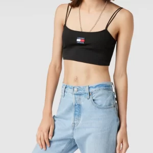 Tommy Jeans Crop Top Mit Label-Patch Modell ‘CROP RIB BADGE’ – Schwarz 13