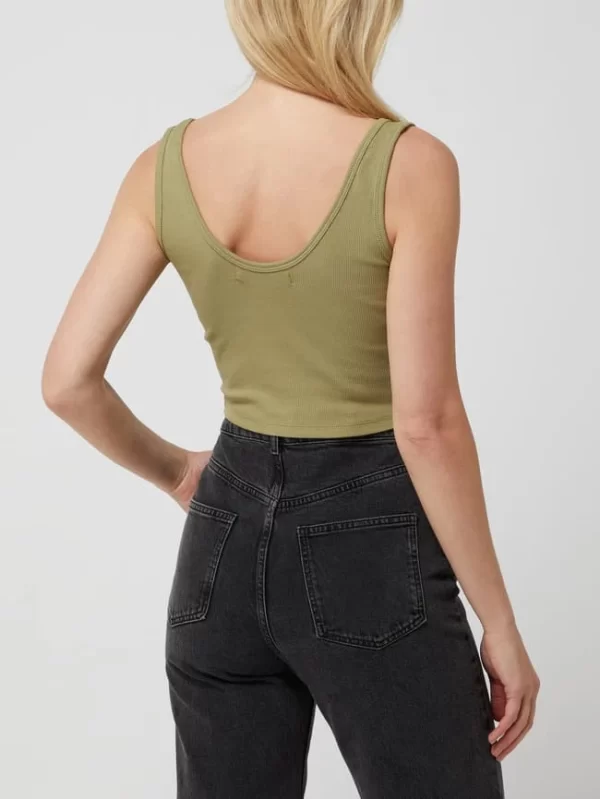 Calvin Klein Jeans Crop Top Mit Stretch-Anteil – Olivgrün 6