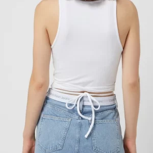 Calvin Klein Jeans Crop Top Mit Schnürung – Weiß 15