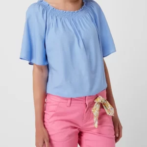 Cream Off-Shoulder-Blusenshirt Mit Leinen-Anteil Modell ‘Venta’ – Hellblau 13