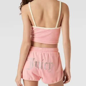 Juicy Couture Crop Top Mit Ziersteinbesatz Modell ‘CONTRAST TYRA’ – Rosa 15