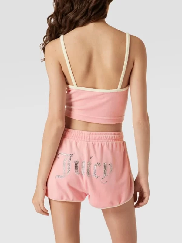 Juicy Couture Crop Top Mit Ziersteinbesatz Modell ‘CONTRAST TYRA’ – Rosa 6