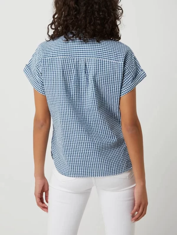 Montego Bluse Aus Seersucker – Dunkelblau 6