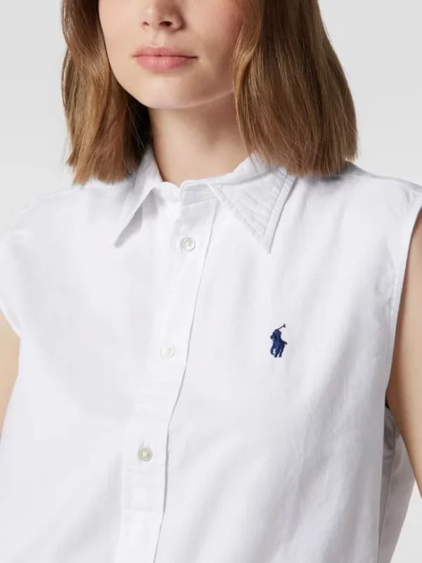 Polo Ralph Lauren Blusentop Mit Logo-Stitching – Weiß 4