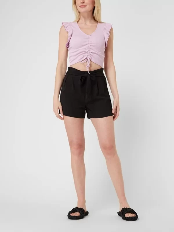 Only Crop Top Mit Raffungen Modell ‘Laila’ – Rosa 1