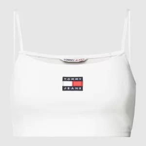 Tommy Jeans Crop Top Mit Label-Patch Modell ‘CROP RIB BADGE’ – Weiß 9