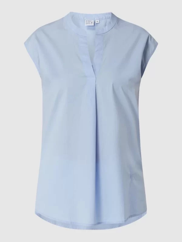 Emily Van Den Bergh Blusenshirt Mit Stretch-Anteil – Hellblau 3