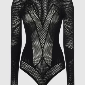 Wolford Body In Strick-Optik – Schwarz 9