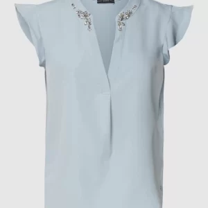 Guess Bluse Mit Ziersteinbesatz – Hellblau 9