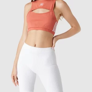 Adidas Originals Crop Top Mit Ripp-Optik – Rostrot 13